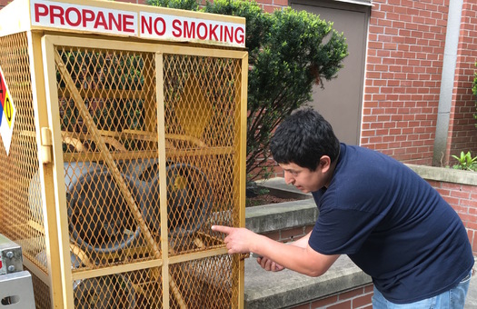 OSHA will look into complaints that some janitorial workers in the Bay State are being required to carry propane to and from work in their personal vehicles. (Industry Cooperation Trust Fund)