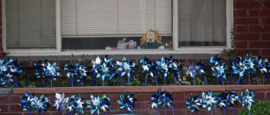 PHOTO: A federal report finds cases of child maltreatment in Idaho are trending downward. Blue and silver pinwheels are used in the 