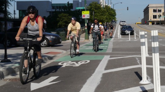 PHOTO: A first-of-its-kind report card is being issued that ranking Connecticut towns & cities for the experience they provide to bikers and walkers. Photo courtesy of Mike Amsden/ City of Chicago and the League of American Bicyclists.