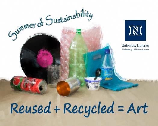 PHOTO: Summertime brings an art exhibit to the University of Nevada, Reno featuring about 100 works made from plastic bags, bicycle chains and other recycled materials. Photo courtesy of the University of Nevada, Reno.