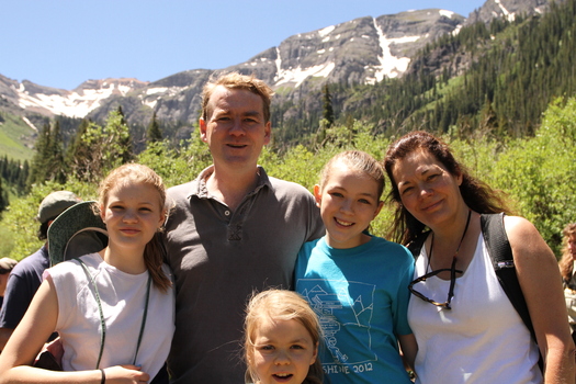 PHOTO: Senator Michael Bennet hiked the Ophir Valley area with his three daughters and wife. Photo courtesy Trust for Public Land 