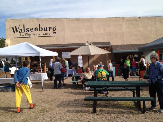 PHOTO: The Walsenburg Farmers Market is proving effective in encouraging people to explore their downtown community, eat healthy and exercise. Photo credit: Cindy Campbell.