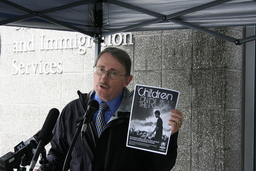 PHOTO: Dave Fidanque with the ACLU of Oregon says Central American children who have come to the U.S. seeking asylum have a right to legal representation and an immigration hearing before being summarily deported. Photo courtesy of the Oregon AFL-CIO.