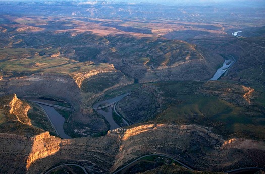 PHOTO: The Colorado River supplies irrigation water for 61 percent of farmland in Colorado. Here, it runs through De Beque Canyon in the western part of the state. Photo credit: Jonathan Waterman