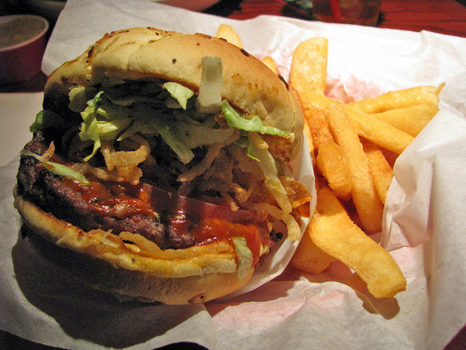 PHOTO: A new list of some of the nutritionally worst meals served at U.S. restaurant chains includes a 3,500 calorie offering from Red Robin of a burger, fries and milkshake. Photo credit: terren in Virginia/Flickr