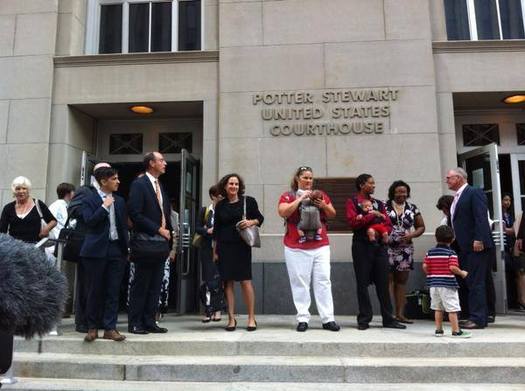 PHOTO: Two lawsuits from Ohio were among six same-sex marriage cases heard before the Sixth Circuit Court of Appeals in Cincinnati on Wednesday. Photo credit: WMMO.