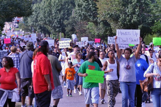 PHOTO: Tensions may have cooled somewhat in Ferguson, Missouri, but protesters continue to take to the streets, leaving many to wonder what it will take to put the city back together. Photo credit: LoavesofBread/Wikimedia Commons.