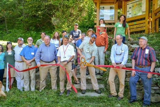 PHOTO: A portion of the new Hickory Nut Gorge Trailhead was built by the North Carolina Youth Conservation Corps. The Henderson County Chamber of Commerce says recreation opportunities like this help them bring businesses to the area. Photo courtesy of Carolina Mountain Land Conservancy