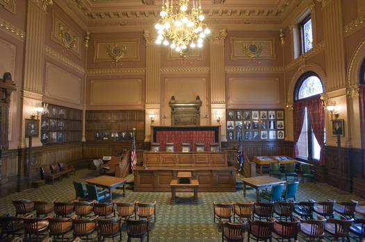 PHOTO: The Indiana Supreme Court will hear arguments in two cases Thursday regarding the constitutionality of the state's 'right to work' law. Photo courtesy of Greta M. Scodro/Indiana Courts. 