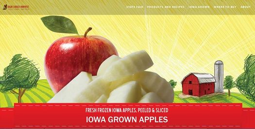 PROMOTIONAL GRAPHIC: Iowa Choice Harvest only uses Iowa-grown apples and sweet corn, and only sells its frozen offerings in the state. Photo credit: Iowa Choice Harvest