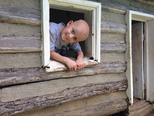 PHOTO: Five-year-old Paxton Bloyd is battling a rare form of lymphoma. His mother says more funding is needed for pediatric cancer research. Photo courtesy of Jamie Ennis Bloyd.