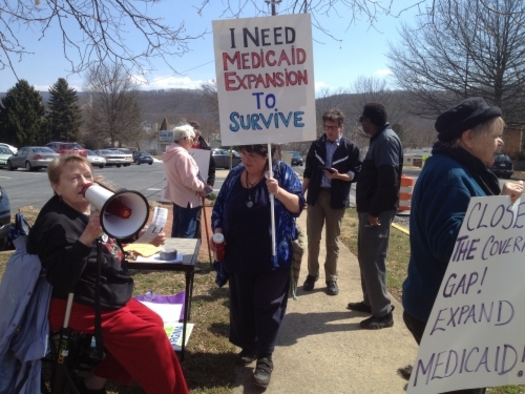 PHOTO: Some of the Virginians who say they would benefit from expanding the Medicaid program are reminding state lawmakers that it's more than a political battle as they debate the issue. Photo of a past Medicare expansion rally courtesy of Virginia Organizing.