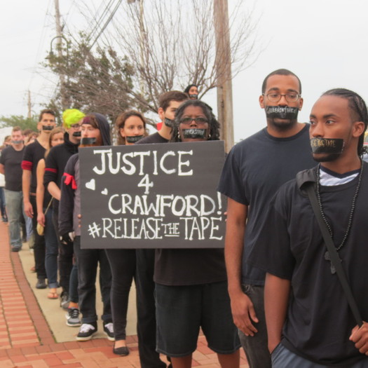 PHOTO: As a Greene County grand jury convenes in the police shooting death of James Crawford, hundreds of family supporters will begin an 11 mile journey demanding justice in the case. Photo credit: Eartha Terrell, Ohio Student Association.