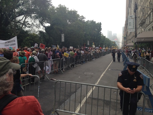 PHOTO: Thousands of people took part in the Peoples Climate March on Sunday in New York City, one of many such demonstrations around the nation and world. Photo credit: Mark Scheerer.