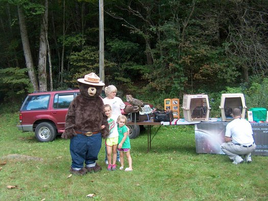 PHOTO: Although Genesis Wildlife Sanctuary was forced to close its Beech Mountain facility, it has continued to host educational programs, participating in events such as this one at Grandfather State Park. Photo courtesy Genesis Wildlife Sanctuary.