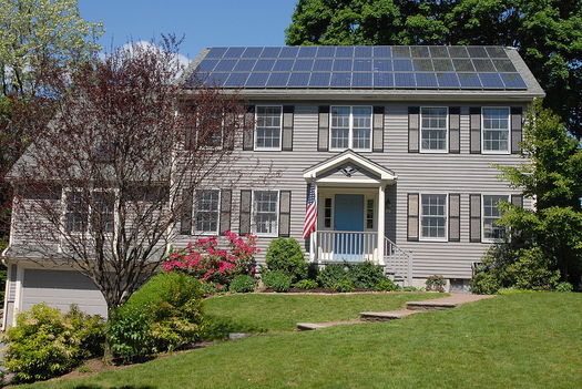 PHOTO: Dozens of Illinois homes and small businesses powered by the sun are opening their doors to the public to share their experience with solar power. Photo credit: Gray Watson/wikimedia.