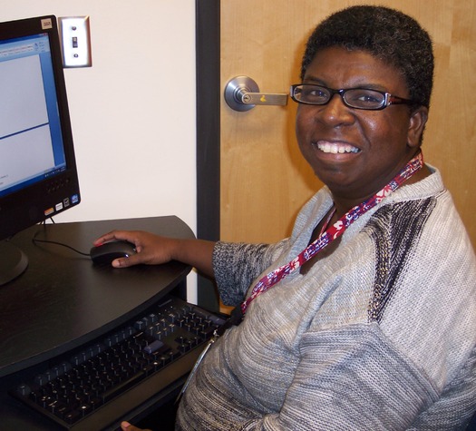 PHOTO: Through Project RISE, young adults with disabilities are able to gain hands-on work experience, both in paid and volunteer positions, throughout Children's Mercy Hospitals and Clinics. Photo courtesy of K. Smith. 