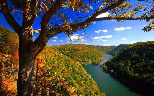 PHOTO: The EPA is taking comments on a proposed rule that would clarify which West Virginia waterways, like the New River viewed here from Hawk's Nest State Park in Fayette County, would receive protection under the Clean Water Act. Photo credit: Steve Shaluta Jr.