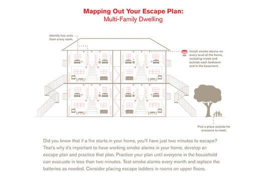 PHOTO: Fire evacuation drills should be held in every home, according to a new safety campaign from the American Red Cross. Image courtesy of the American Red Cross.