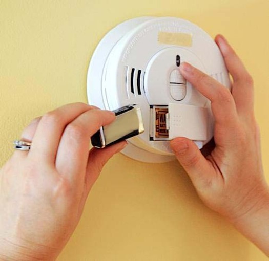 PHOTO: In addition to checking the batteries in your smoke detectors, the American Red Cross recommends going over your home escape plan in the event of a fire. Photo courtesy of the U.S. Consumer Product Safety Commission.