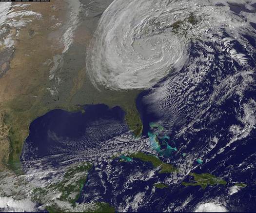 PHOTO: As New York approaches the second anniversary of Superstorm Sandy, a new report says Mother Nature provides some of the best defenses from increased threats of storms and flooding. Photo credit: National Aeronautics and Space Administration.