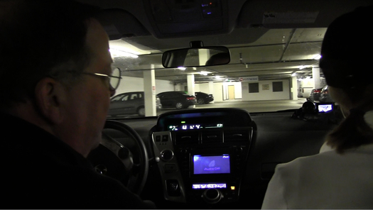 PHOTO: AARP Washington State Director Doug Shadel prowls a parking lot with a convicted ID thief as part of his research about consumer fraud. The group's new survey says few Washingtonians take all the little but important steps to prevent identity theft. Photo courtesy AARP Washington.