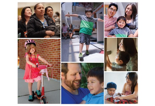 PHOTO MONTAGE: According to a new report, helping children in poverty works best when you help the whole family at once. Courtesy of the Annie E. Casey Foundation.