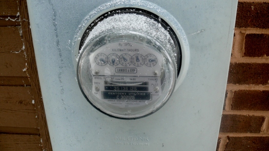 PHOTO: A mid-November dusting of snow on this electric meter is a reminder of the heating bills ahead. Applications are now being accepted for a one-time subsidy from the Low-Income Home Energy Assistance Program. Photo by Greg Stotelmyer.