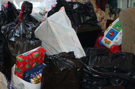 PHOTO: The trash generated by the average American household jumps by 25 percent during the holidays, but with some planning before shopping, that doesn't have to be the case. Photo credit: Tarah Tamayo/Flickr.