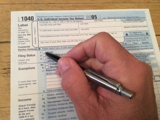 PHOTO: The April 15 income tax filing deadline will be here before many New Hampshire wage earners  know it, which is why experts say a little preparation now will make tax time less stressful. Photo credit: M. Scheerer