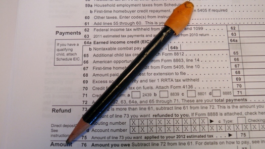 PHOTO: The April 15 income tax filing deadline will be here before you know it, which is why tax experts say a little preparation now will make tax time less stressful. Photo by Greg Stotelmyer.