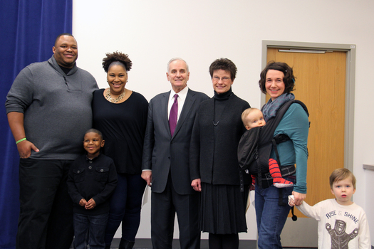 PHOTO: Gov. Mark Dayton has proposed a $100 million expansion of the Child and Dependent Care Tax Credit, which would increase the number of eligible families from 38,000 to 130,000. Photo courtesy Gov. Dayton's office. 