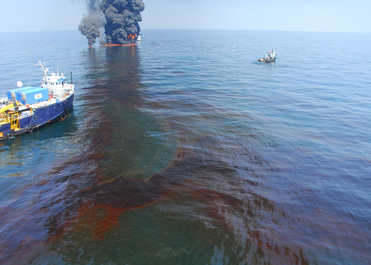 PHOTO: The penalty could be as high as $13.7 billion for BP, as the final phase in the trial over the 2010 Deepwater Horizon oil spill disaster in the Gulf of Mexico begins today. Photo credit: U.S. Coast Guard.