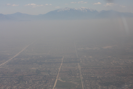 PHOTO: Ground-level ozone, or smog, hoovers over Ontario, California. The U.S. Environmental Protection Agency is proposing stricter limits on smog. Photo courtesy of National Oceanic and Atmospheric Administration. 
