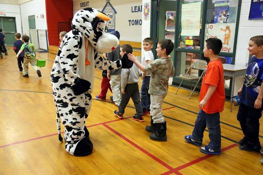 PHOTO: Outreach efforts, such as this one at Dr. Norman W. Crisp Elementary School in Nashua, helped New Hampshire enroll nearly 1,000 more kids in school breakfast programs last year. Courtesy: NH Kids Count 