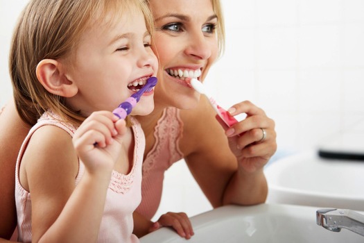 PHOTO: Getting kids to brush their teeth and floss, and reminding parents of the importance of oral health, are the goals of National Children's Dental Health Month. Photo courtesy of the Florida Department of Health.