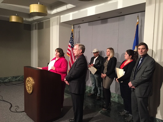 PHOTO: Minneapolis home-care worker Robin Pikala says new legislation on wage theft might have helped her when an employer went bankrupt owing her $2,000 in wages. Photo courtesy Minnesota AFL-CIO.