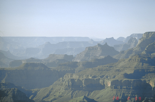 PHOTO: It is hardly a sweeping vista when it's marred by haze. The EPA says the Clean Air Act includes keeping air haze-free in national parks and wilderness areas, but several states have challenged the agency's plans to accomplish that, most recently in the Grand Canyon. Photo credit: Air Resource Specialists, Inc., for National Park Service.