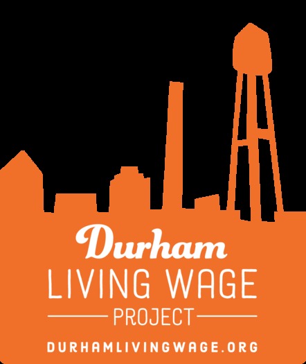 Photo: Durham residents now can look for this logo on websites or at business entrances to find out if the business pays its employees a living wage. Photo credit: Durham Living Wage Project