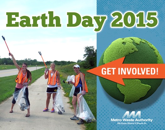 PHOTO: It has become the world's largest civic observance, and thousands of people across Iowa are making plans to take part in the 45th annual Earth Day with events to be held on and around April 22. Photo credit: Metro Waste Authority.