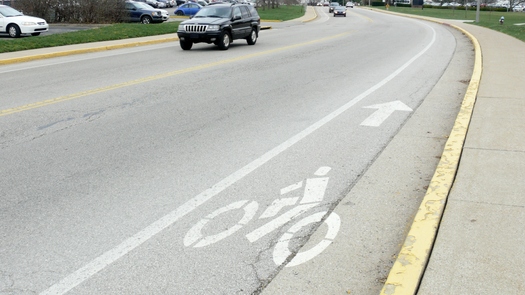 PHOTO: The idea of complete streets, where all forms of transportation, including biking and walking, are taken into consideration when building a road, is getting the backing of health advocates. Photo by Greg Stotelmyer.