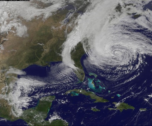 PHOTO: Many want Gov. Terry McAuliffe's Climate and Resiliency Commission to plan for sea-level rise on the Virginia Coast, in part because of storms such as Hurricane Sandy. Photo courtesy of NASA.