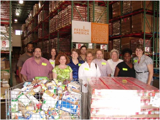 PHOTO: A new report from the Food Research and Action Center finds that one-in-six American households said there were times they couldn't afford to buy food in 2014, many relied on community food banks such as the one above. Photo courtesy of the U.S. Department of Agriculture.