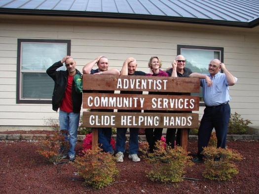 PHOTO: To encourage food donations, organizers of the Stamp Out Hunger drive in Glide, Ore., even promised to shave their heads in 2010. And it worked! The town collected 8,000 pounds of canned goods for the local food pantry. Photo courtesy of UCAN.