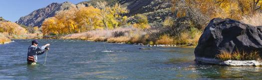 PHOTO: A bipartisan survey from the Center for Western Priorities shows three quarters of New Mexicans, and a majority of Americans throughout much of the West, oppose states taking control of federally-managed public lands. Comments from Ivan Valdez, owner, The Reel Life (fly fishing store and guide service) in Santa Fe. Image available: photo of man fly fishing in the Rio Grande River. Photo courtesy of the Reel Life.