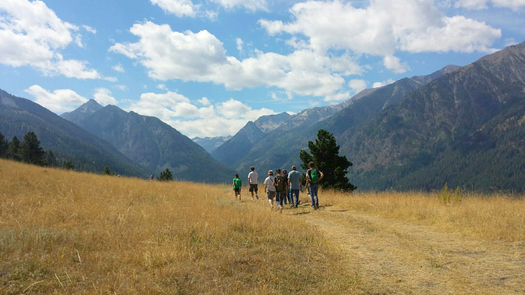 PHOTO: Hikers enjoy the east moraine of Wallowa Lake. Private land along the lake is part of a preservation proposal that depends on Land and Water Conservation Fund dollars. Photo credit: Kathleen Ackley, Wallowa Land Trust.