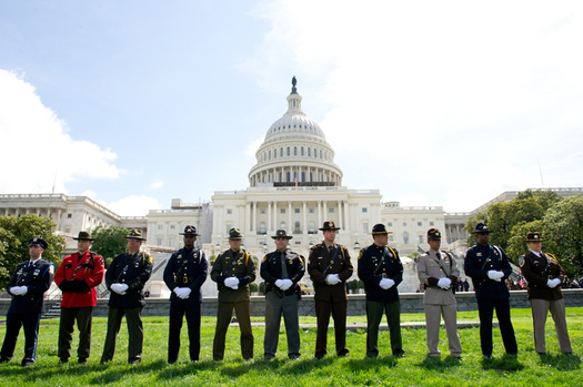 PHOTO: Nevada law enforcement officers who lost their lives in the line of duty are being honored at the State Capitol grounds in Carson City on Thursday. Photo credit: U.S. House of Representatives.