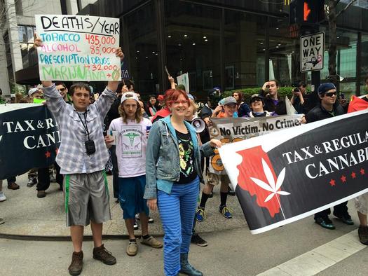 PHOTO: The Chicago 2015 Global Cannabis March takes place Saturday. As they did last year, activists will celebrate the progress made toward legalizing medical marijuana and build support for continued policy reform. Photo courtesy Illinois NORML.