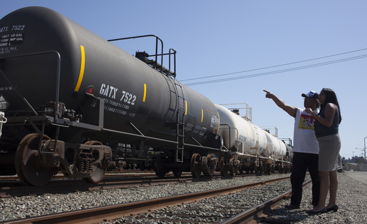 PHOTO: A federal lawsuit alleges the latest federal safety standards proposed for oil tank cars are too weak to adequately protect public safety, especially in light of the large amount of crude oil now traveling by rail. Photo credit: Chris Jordan-Bloch.