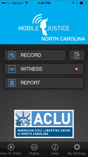 GRAPHIC: The ACLU of North Carolina is releasing a mobile app to help citizens document interactions with police as they occur. Graphic courtesy: S. Carson.